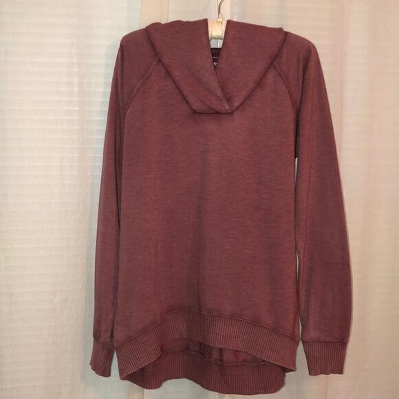 Sonoma M Berry Rush Burgundy Mauve Acid Washed Cotton Blend Pullover Hoodie - Picture 1 of 13
